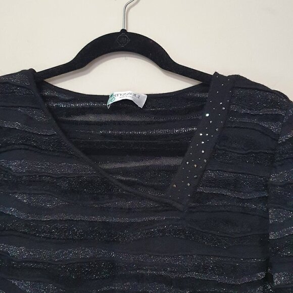 Stizzoli Blended Wool Glitter Top and Pleated Skirt Set - Picture 6 of 14